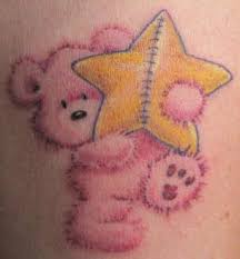 Cute Pink Teddy Bear Tattoo Teddy Bear Tattoos Bear Tattoos Baby Memorial Tattoos