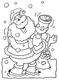 Kleurplaat Kerstman Met Bel Kerstman Kleurplaten Kerst