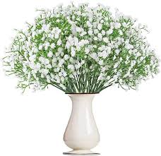 How to dry flowers properly. Amazon Com Bosslandy Babys Breath Artificial Flowers Fake Bule Bouquet Of Flowers For Wedding 12 Pcs Faux Dried Baby S Breath Crown Silk Real Touch Gypsophila For Home Party Garden Decoration White Home Kitchen
