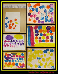 Fine Motor Friday Marshmallow Paintings Easy Art For Kids Art Lessons Preschool Art