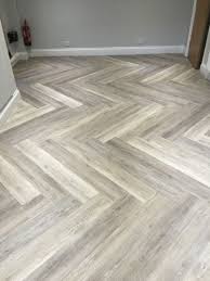 Cavalio Limed Oak Grey Herringbone Wood Floor Vinyl Flooring Amtico Flooring
