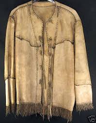 Leather Fringe Jacket Daniel Boone Inspired Mountain Man Clothing Native American Clothing Fringe Leather Jacket