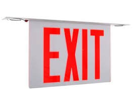 Edge Lit Exit Sign With Emergency Lights Designer Exit Sign With Emergency Lights Clear Edge Lit Led With Emergency Exit Sign Warehouse