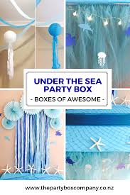 Birthday Party In A Box Ideas Under The Sea Party Box Under The Sea Party Sea Party Ideas Birthday Themes For Boys