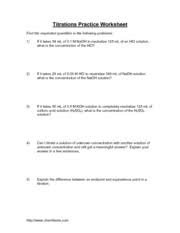You want to use this shortcut way for this problem you would have to multiply by two alright so if you multiply your answer by two then you get the correct answer zero point zero four to. Stoichiometry Using Molarity Titrations Practice Worksheet Find The Requested Quantities In The Following Problems 1 If It Takes 54 Ml Of 0 1 M Naoh Course Hero