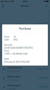 1 bitcoin equals 67129.05 in cad 1 canadian dollar equals to 0.000015 btc last updated at 04 may 2021, 21:37 utc bitcoin is a decentralized digital currency or cryptocurrency, without a central bank or any country directly affiliated to it. I Used To Defend Shakepay But This Spread Is Just Insane Actual Price Is 55k Cad And They Charged Me For 59 9k Bitcoinca