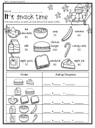 Winter Math And Literacy No Prep Printables First Grade First Grade Worksheets First Grade Math Worksheets Money Math Worksheets