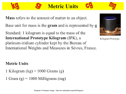 metric units volume