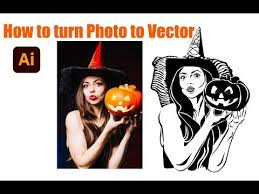 how to turn photo to vector halloween theme adobe illustrator كيف تحول صورة ألى فيكتور أرت youtube in 2020 silhouette art cartoon illustration cool drawings