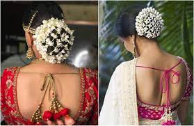 Traditional And Trendy Hairstyles To Try Out With Gajra And Mogra Bridal Hair Buns Bridal Hairstyle Indian Wedding Indian Wedding Hairstyles
