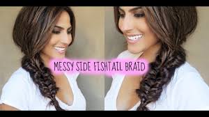 Twist the regular fishtail you have created to make a bun and pin it up to secure the hairdo on your head. Cute Side Fishtail Braid With Extensions Youtube