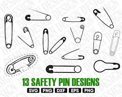 Safe Pin Svg Safety Pin Vector Safety Pin Clipart Safety Pin Silhouette Safety Pin Png Safety Pin Design Safety Pin Stencil Iron On In 2021 Safety Pin Clip Art Svg