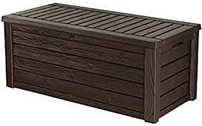 Add outdoor storage space, seating, and convenience to your deck, patio, or pool area today with one of these outdoor storage containers today. Amazon Com Keter Westwood 150 Gallon Resin Large Deck Box Organization And Storage For Patio Furniture Outdoor Cushions Garden Tools And Pool Toys Brown Garden Outdoor