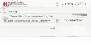 The bank has a lien on cheques deposited to the customer's account, to the extent that the customer is indebted to the bank. Cheque Writing Printing Software For Sri Lanka Banks