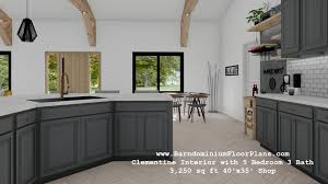 Grey kitchen cabinet photos in barndominium interior. Check Out This 3d Rendering Barndominium Floor Plans Facebook