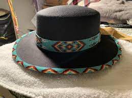 Hey I Found This Really Awesome Etsy Listing At Https Www Etsy Com Listing 893529751 Beaded Full Brim Fedora Hat Beaded Hat Bands Beaded Hat Hats