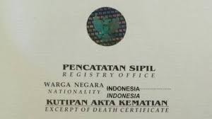 (kata sambutan camat pada rapat desa) Persyaratan Akte Kematian