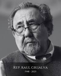 Rep. Raul Grijalva (D-AZ), who first entered Congress in 2003 and  previously served as the chair of the House Natural Resources Committee,  has died of lung cancer-related issues. He was 77. https://trib.al/YtKujMf