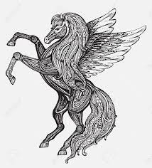 Nice blue jumping pegasus tattoo design. Hand Gezeichnet Pegasus Mythologischen Geflugelte Pferd Victorian Motiv Tattoo Design Element Isolierten Vektor Illustration Im Einklang Kunststil Lizenzfrei Nutzbare Vektorgrafiken Clip Arts Illustrationen Image 45672501