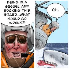 Happy Chewsday! In this week's #JAWStoons, the hapless helicopter pilot in  JAWS 2 realises being in the sequel to the greatest movie of all time isn't  all cracked up to be! Developed