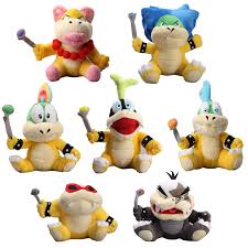 Deswegen kann man davon ausgehen, dass er nach ihm und vor ludwig der zweitschwerste koopaling ist. Uiuoutoy Super Mario Koopalings Larry Iggy Lemmy Roy Ludwig Wendy Morton Plush Toy Set Of 7pcs Buy Online In Isle Of Man At Isleofman Desertcart Com Productid 73422932