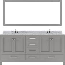 Grey vanity bathroom ideas the gray look design. Virtu Usa Caroline Avenue 72 In W X 22 In D Vanity Gd 50072 Wmsq Cg