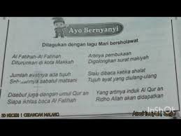 Seperti diterangkan di awal, surat al fatihah disebut juga dengan ummul quran. Bernyanyi Al Fatihah Youtube