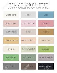 Zen Color Palette Vector Chart