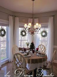 Window treatment ideas to inspire you to find the perfect window treatments for your custom bay, garden or arched windows. Classy Christmas Dining Room Windows Breakfast Nook Curtains Dining Room Decor