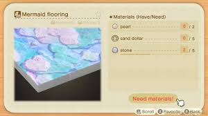 Pascal S Mermaid Set Furniture Diy Crafting Recipes Clothing Items For Animal Crossing New Horizons In 2020 Crafting Recipes Diy Crafts Animal Crossing