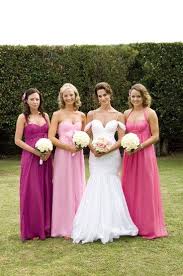 I Like The Idea That All The Bridesmaid Dresses Are Pink But Different Shades Of Pink Tha Wedding Bridesmaid Dresses Purple Bridesmaid Dresses Wedding Dresses