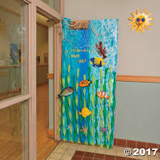 Instead of a character theme when searching for bedroom decorating ideas for boys, how about creating an undersea bedroom? Oriental Trading Ocean Theme Classroom Door Decorations Under The Sea Decorations