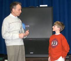 Barry Burbank visits Clarke School