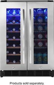 125 (12 oz.) can freestanding cooler beverage fridge chills down to 23° w/ party and turbo mode there are many party foul moments in a day. Insignia 42 Bottle Or 114 Can Built In Dual Zone Wine And Beverage Cooler Stainless Steel Ns Bc2zss8 Best Buy