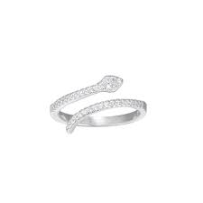 Sterling silver ring in horseshoe design + part of our responsible edit horseshoe design set on a slim shank Adjustable Crystal Snake Sterling Silver Ring Silver Rings E E Jewellery