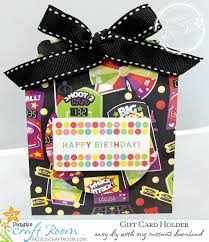 Place the happy birthday square on the bottom of the tissue box using a tape runner or double sided tape. Birthday Gift Card Holder Easy Diy With Instant Svg Download