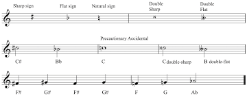Used with a line to joining multiple staves, for example, as found in piano music. Chromatic Alteration Accidentals