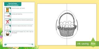Crease each tab at the center. Easy Pop Up Easter Cards To Make With Your Class
