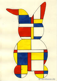Auf dieser seite finden sie viele malvorlagen rund um das thema ostern. Osterhase A La Mondrian Lernbasar De