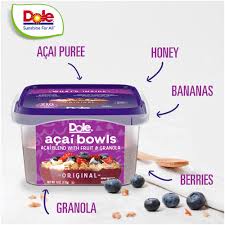 Are dole acai bowls gluten free. Dole Original Acai Bowl Frozen Acai Bowl With Fruit And Granola 6 Oz Walmart Com Walmart Com