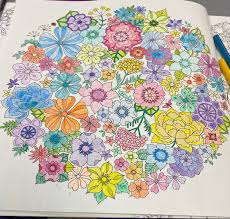 Coloring_for_mood * раскраски для настроения. My Next Page From World Of Flowers By Johanna Basford Prismacolor Scholar Pencils Coloring