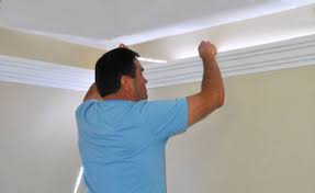 Coped corners require a special technique so that the rope lighting can make the turn. Install Raceway Wires Led Rope And Indirect Lighting In Foam Crown Molding