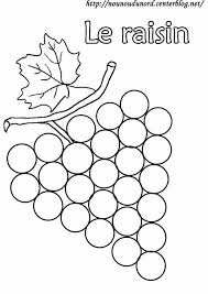 Coloriage Raisin Coloriage Activites Automne Maternelle Mettre Un Point