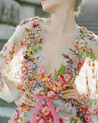 Our Favorite Wedding Dresses With A Pop Of Color Green Wedding Shoes Floral Wedding Dress Autumn Bride Colored Wedding Dresses
