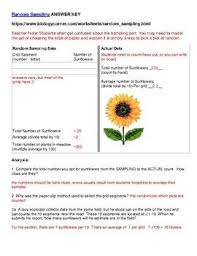 Random Sampling Answer Key Answer Keys Answers Handouts