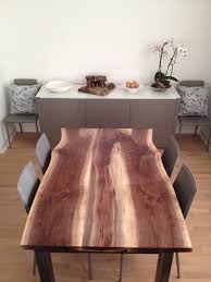Live edge elm slab top.looks really cool with dark stain. Live Edge Dining Table Houzz