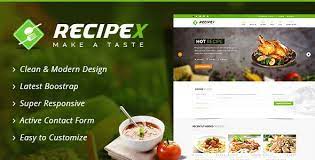 Download Free Recipex Food And Recipe Html Template Blog Breakfast Chef Cooking Delicious Recipes Food Hot Meals