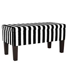 Black And White Bench Mila Storage Bench Black White Stripe Cloth Company Upholstered Storage Bench Upholstered Storage White Upholstery