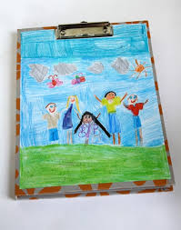 Gather the little munchkins around and let's get started on these adorable. Diy Child S Artwork Decorated Clipboard Great Gift Skip To My Lou