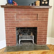 Use a wire scrub brush to remove any dirt or dust, then apply nonsudsy trisodium phosphate (also called tsp; How To Strip Paint From Brick Fireplace My Alternate Life